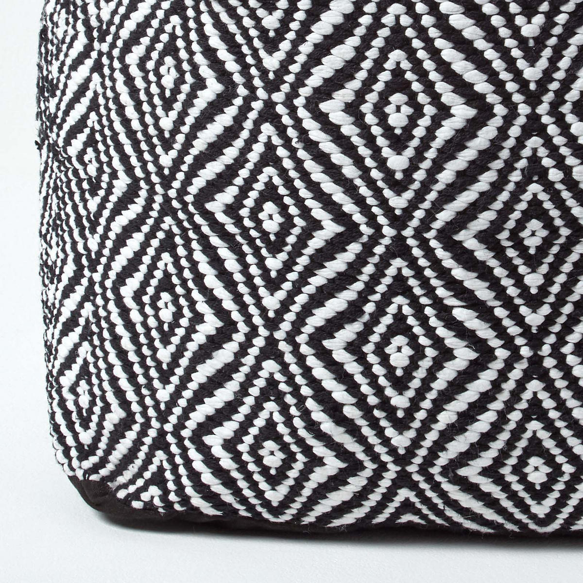 SITZWÜRFEL Trance schwarz-weiß gemustert, 40/40/40 cm - Schwarz, Textil (40/40/40cm) - Homescapes