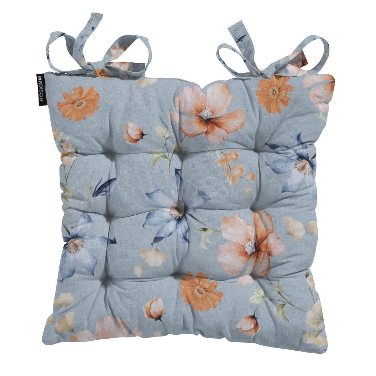 SITZKISSEN Florina 46/46 cm 4er-Set - Blau, Textil (46/8/46cm) - Madison