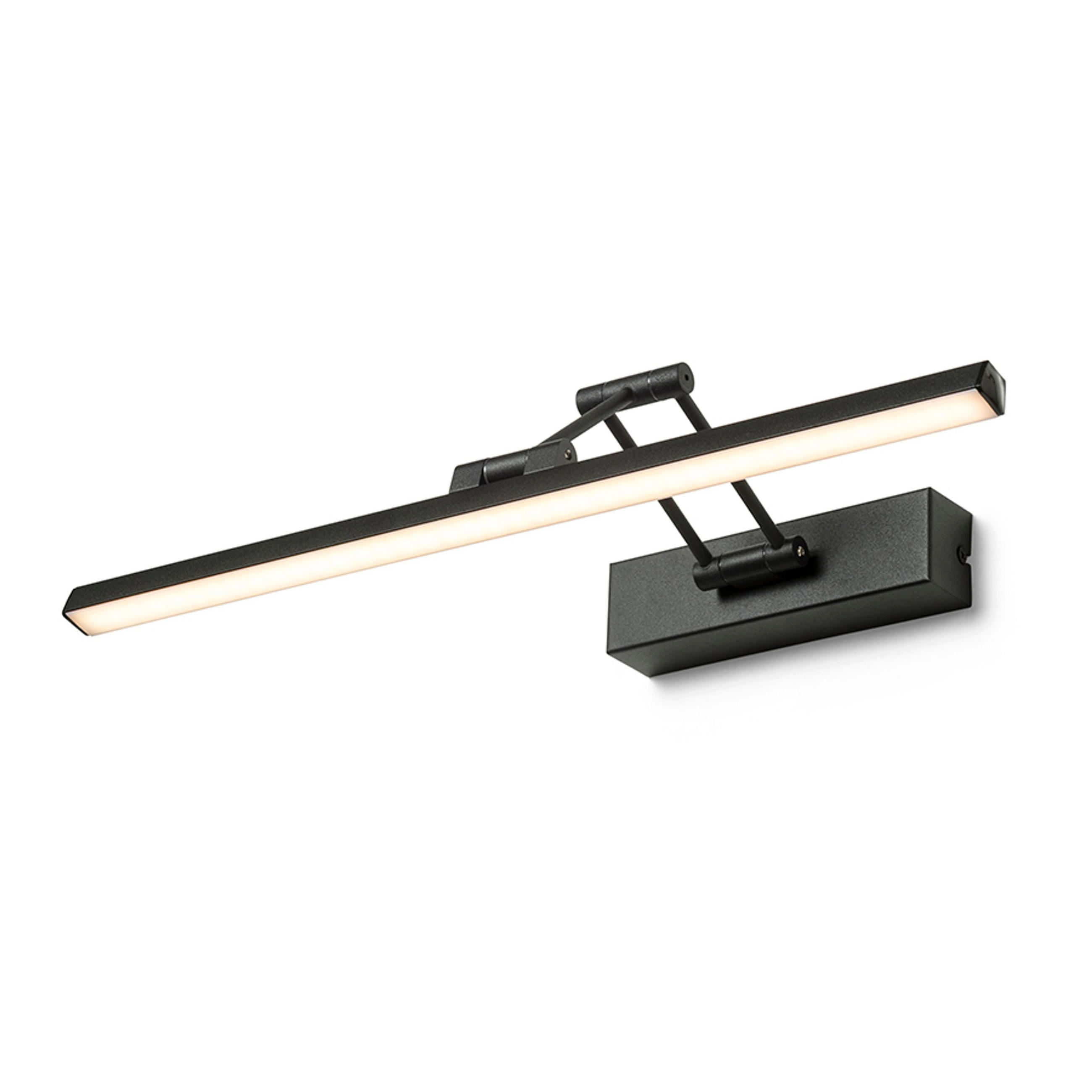 WANDLEUCHTE FRIDA 46 Matt schwarz 8 W - Schwarz, Metall (46/25/46cm) - Rendl