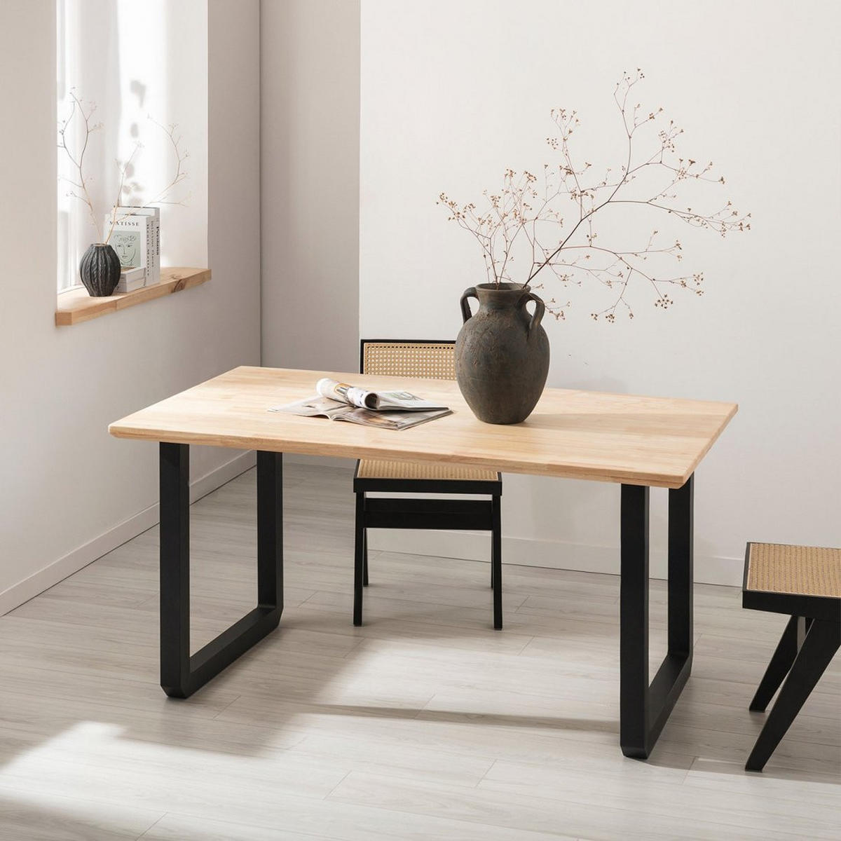 AUSZIEHBARER TISCH Khonor Zweifarbig 150 cm x 76 cm - Multicolor, Holz (90/150/76cm) - Klast Home