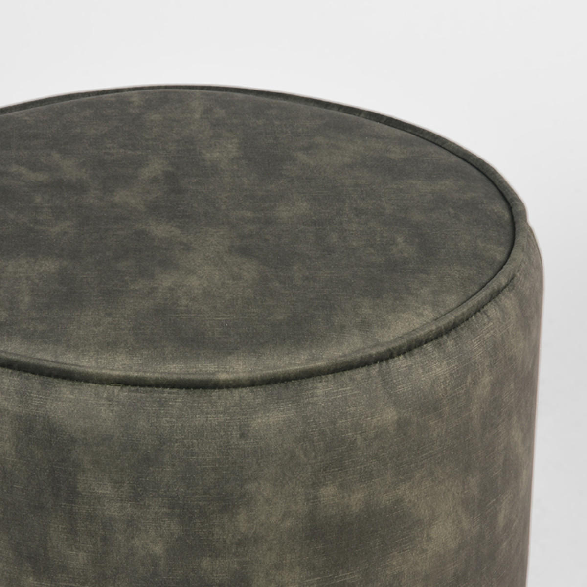 POUF Tibo Braun 55/55/40 cm - Grün, Textil (55/40/55cm) - LABEL51