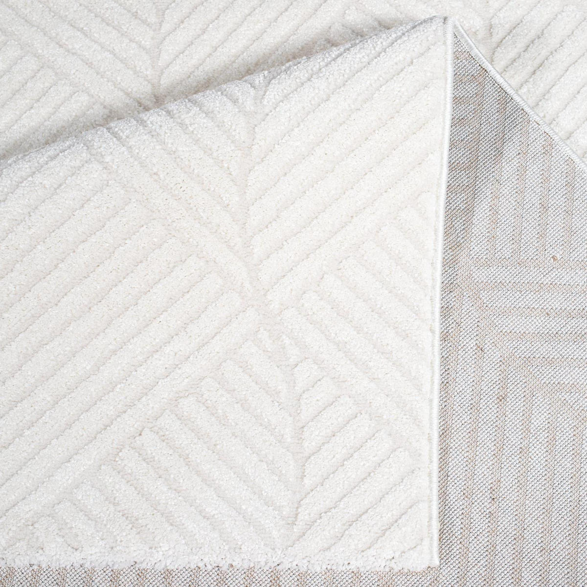 KURZFLOR-TEPPICH Fancy 904 Weiss 80x300 cm - Weiß, Textil (80/300cm) - carpet city