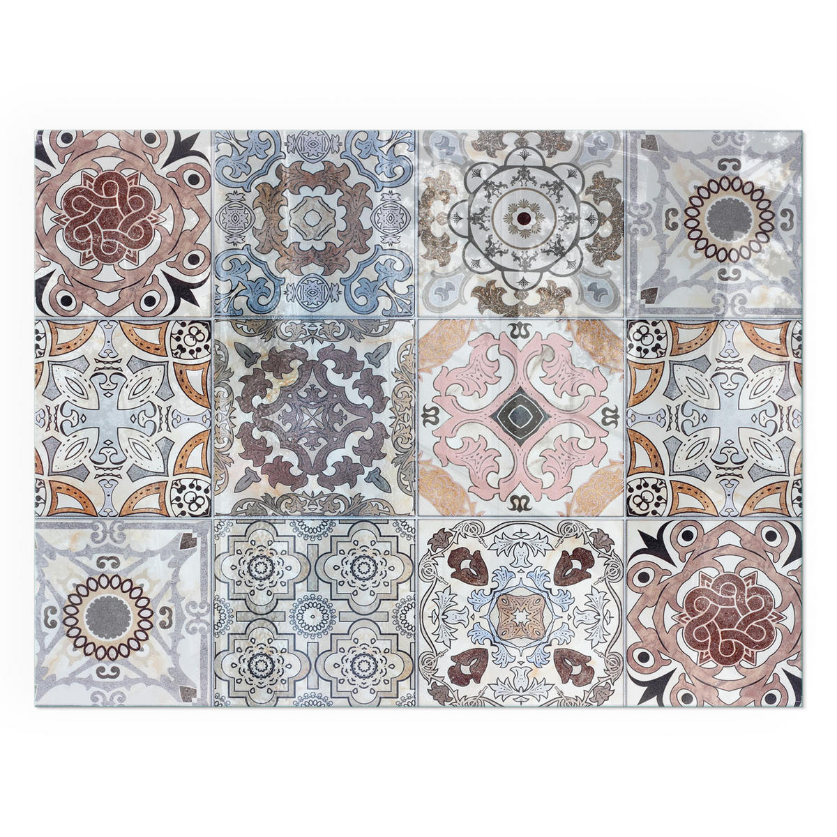 GLASPLATTE für Kamin 80x60 cm - Grau, Glas (80/60/0.4cm) - TULUP