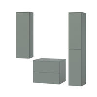 BADMÖBEL-SET Color Aloe 3-Teilig (2S 60 + 1D 100 + 2D 160) - Dunkelgrün, Holzwerkstoff (120/160/45cm) - mzm24