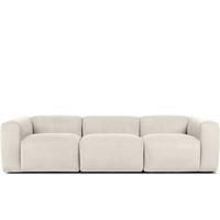 3-SITZER-MODULSOFA BUFFO mit extrem weicher und bequemer Sitzfläche, Kordstoff, cremefarben - Creme, Textil (290/73/96cm) - KONSIMO®