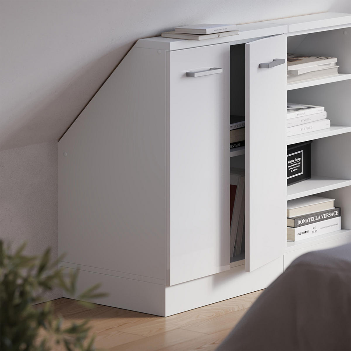 ŠIKMÁ SKRIŇA Rion Biela vysoký lesk/biela - biela/biela s vysokým leskom, kompozitné drevo (60/81.6/46cm) - Vicco