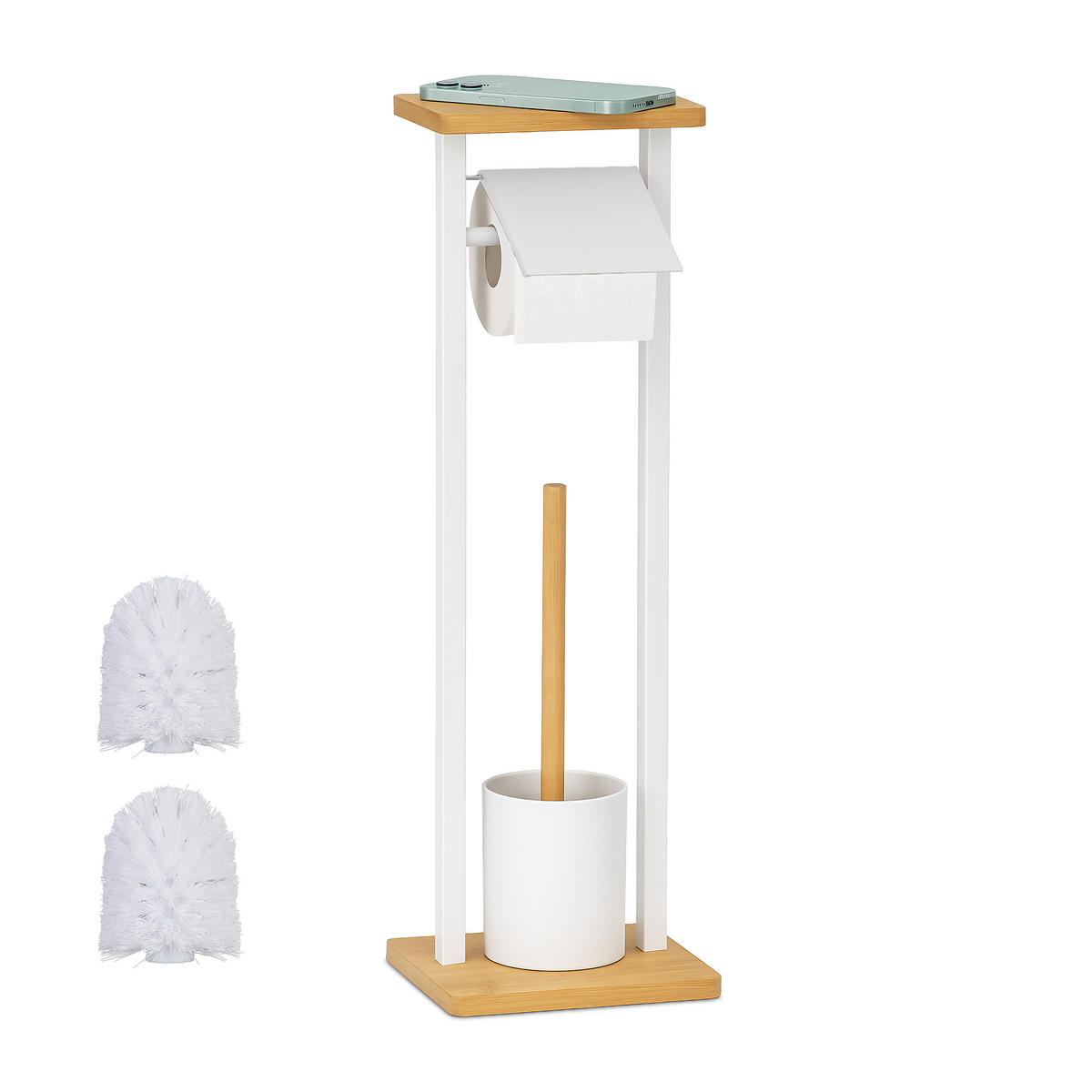 WC-GARNITUR - Multicolor, Holz/Kunststoff (20/73.5/20cm) - Relaxdays