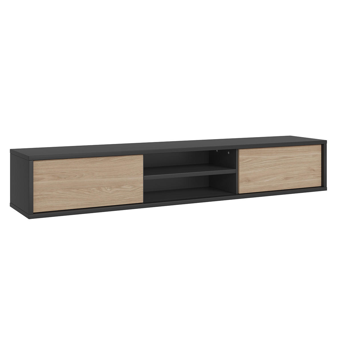 TV-MÖBEL Idra Holz und Grau - Grau, Holzwerkstoff (180/32/36cm) - Petits-meubles