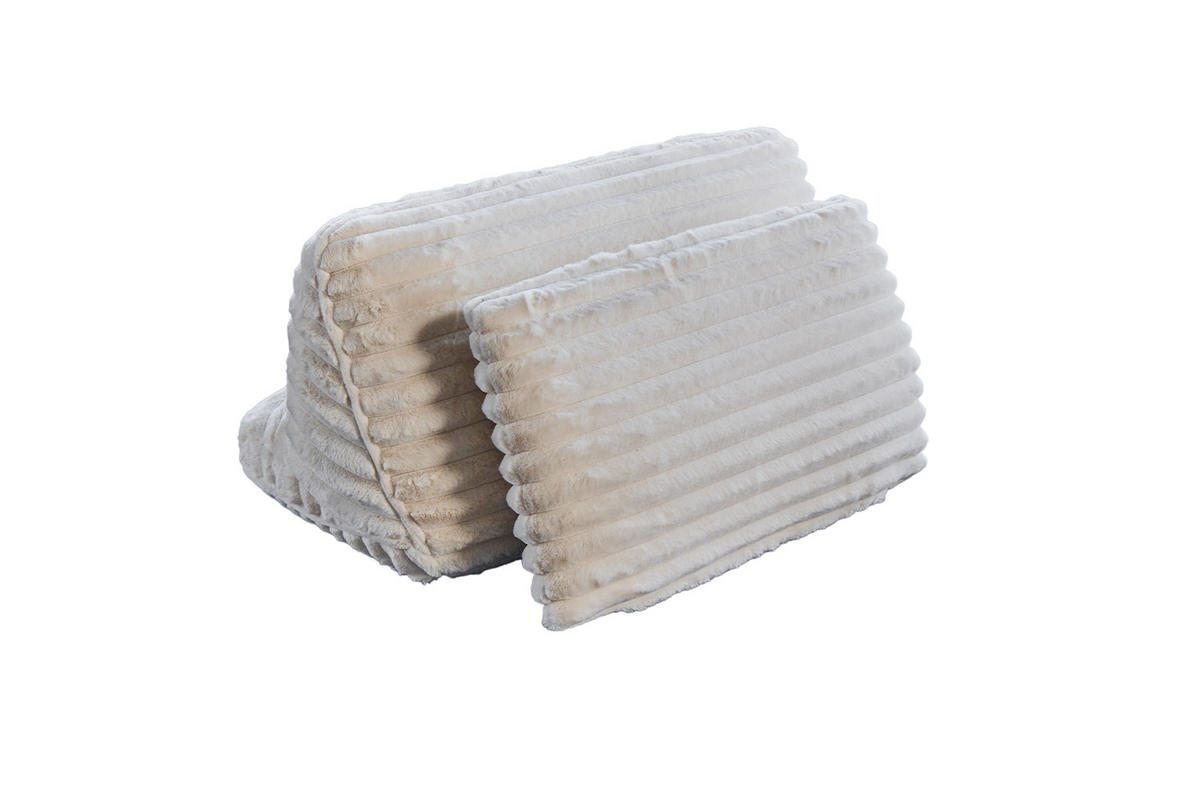 RÜCKENKISSEN WIOLO SOFT Cremeweiß Cord - Creme, Textil (83/46cm) - KAWOLA