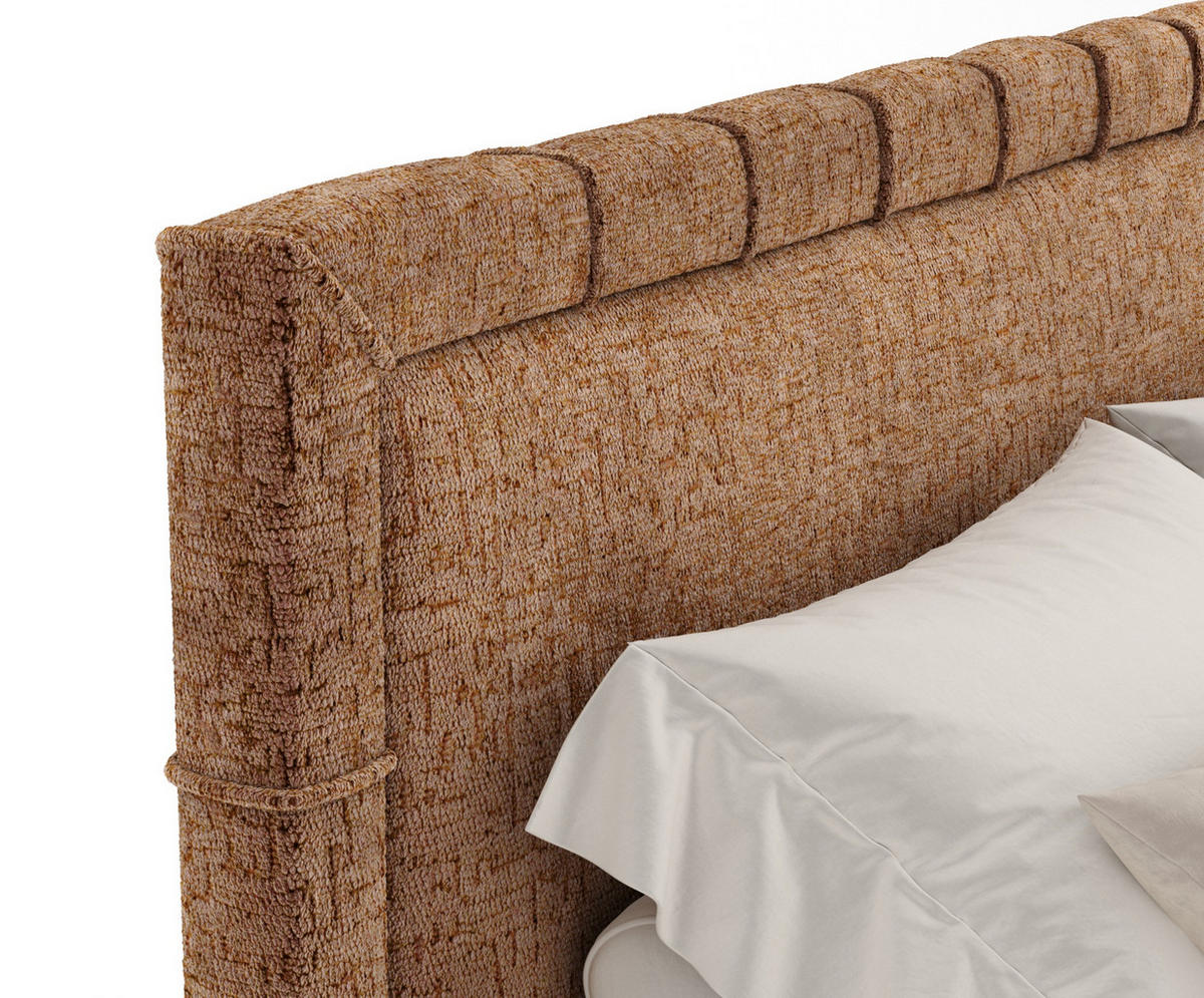 BOXSPRINGBETT Rimini Kupfer 200/200 cm mit Matratze und Topper - Schwarz/Kupferfarben, Holz/Holzwerkstoff (200/200cm) - Maison de Reve