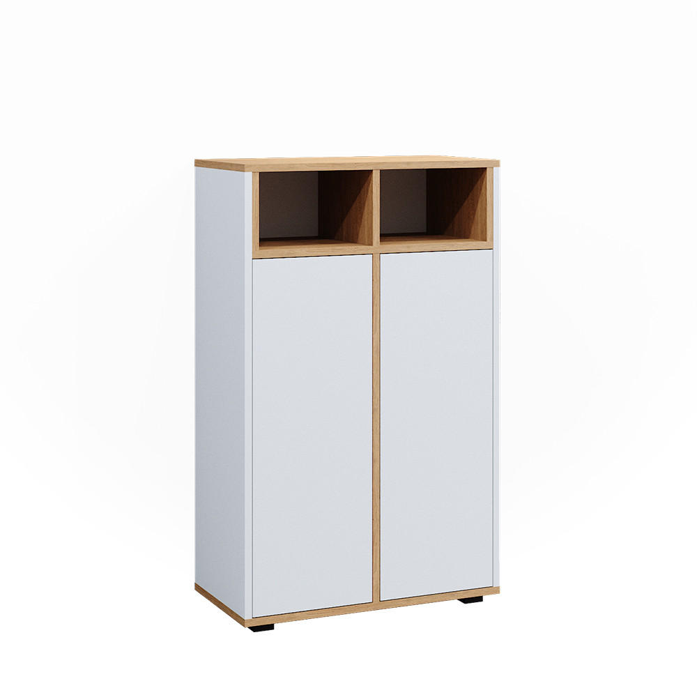 MIDISCHRANK Didi Weiß/Artisan 60 x 97 cm mit 2 Türen - Weiß, Holzwerkstoff (60/97/30cm) - Vicco