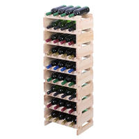 WEINREGAL VINOTECA FLEX PRO HxBxT 121x46x28cm 36 Flaschen auf 9 Ebenen Natur unbehandelt - Naturfarben, Holz (46/121/28cm) - PROREGAL