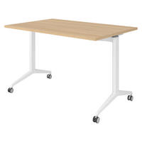 SEMINARTISCH klappbar & fahrbar 80/120/75 cm in Eichefarben/Weiß - Eichefarben/Weiß, Holzwerkstoff (80/120/75cm) - bümö