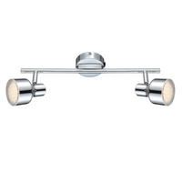 LED DECKENLEUCHTE Silber Chrom bewegliche Spots - Silberfarben, Metall (38/8/1cm) - Globo Lighting