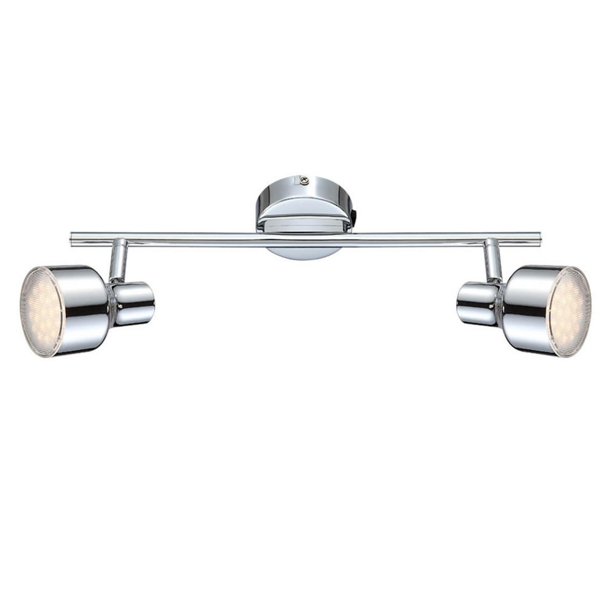 LED DECKENLEUCHTE ROIS Silber Chrom - Silberfarben, Metall (38/8/1cm) - Globo Lighting