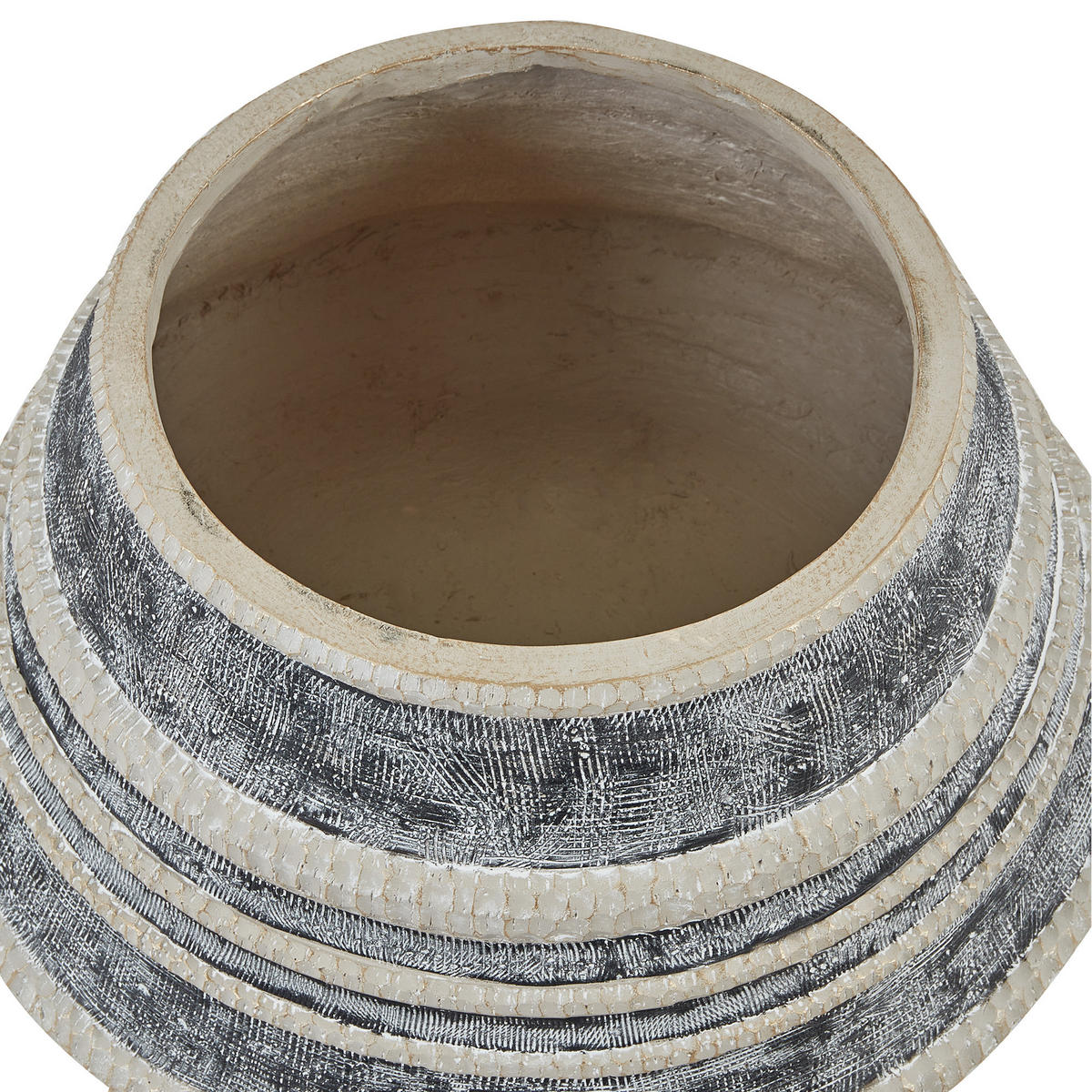 BLUMENTOPF Beige Athaea - Hellbraun/Beige, Stein (54cm) - Beliani