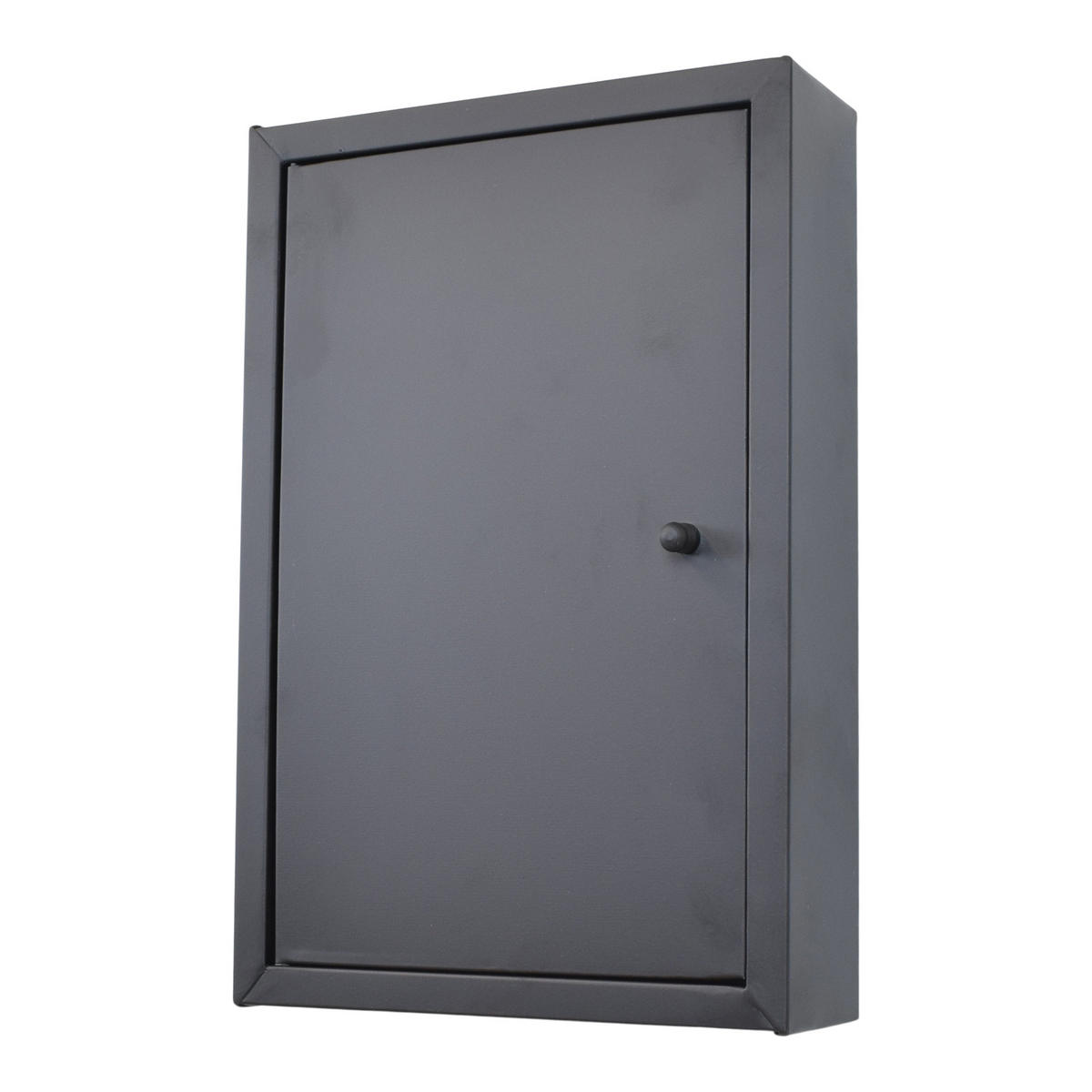 SCHLÜSSELKASTEN Cabi Schwarz - Schwarz, Metall (20/30/7cm) - LOFT42