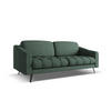 3-SITZER SOFA Chenille Stoff Grün - Schwarz/Grün, Textil/Metall (202/80/95cm) - Makamii