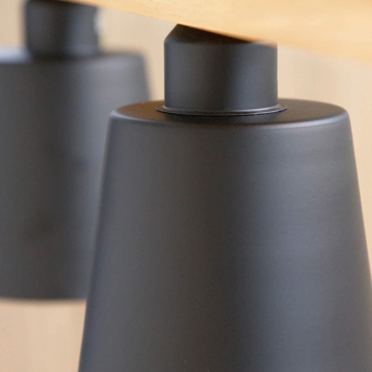 HÄNGELEUCHTE Formel 3-flammig 70/14/23 cm - Schwarz, Holzwerkstoff (70/14/23cm) - Nettlife