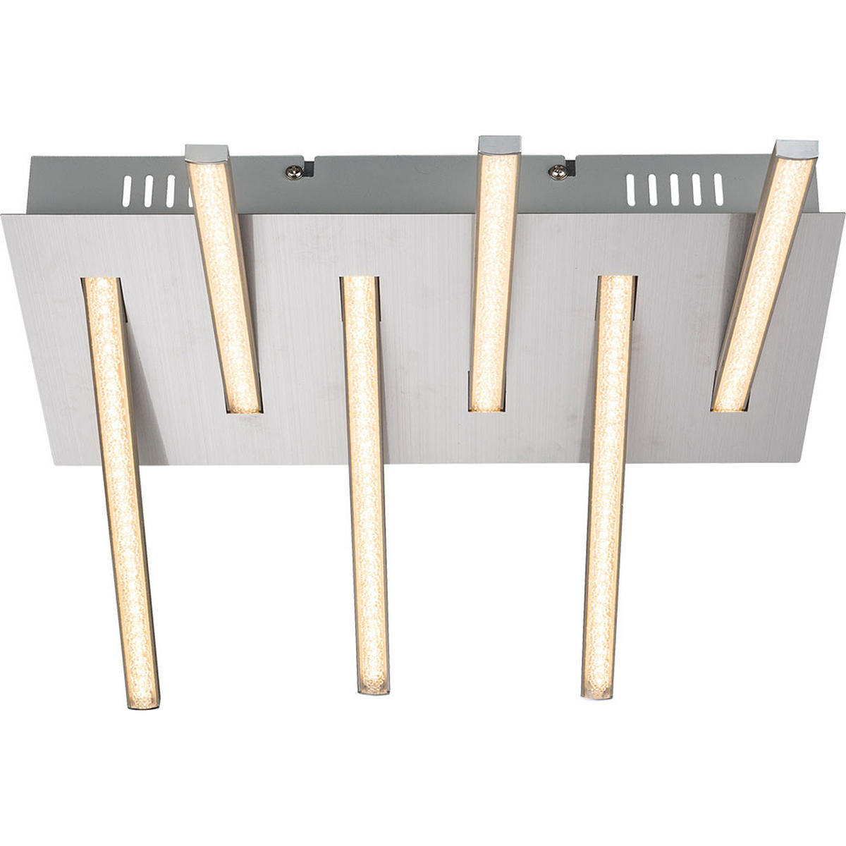 LED DECKENLEUCHTE FUEGO Silber Kristall - Silberfarben, Metall (48/38/12cm) - Globo Lighting
