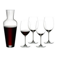 CABERNET GLÄSERSET MIT DEKANTER Veritas transparent 5er Set - Transparent, Glas (0.625L) - Riedel