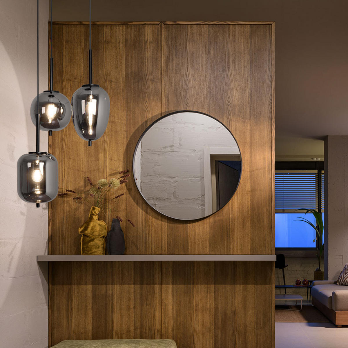 LED HÄNGELEUCHTE Metall Grau - Grau, Glas (46/46/120cm) - Globo Lighting