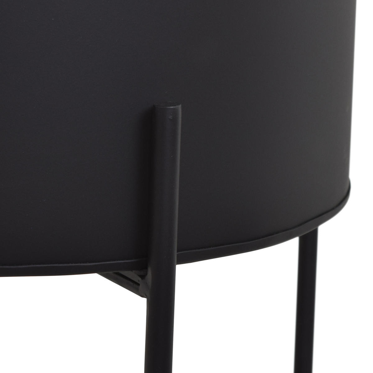 STEHENDER PFLANZKÜBEL Flora Schwarz - Schwarz, Metall (40/52/40cm) - LOFT42