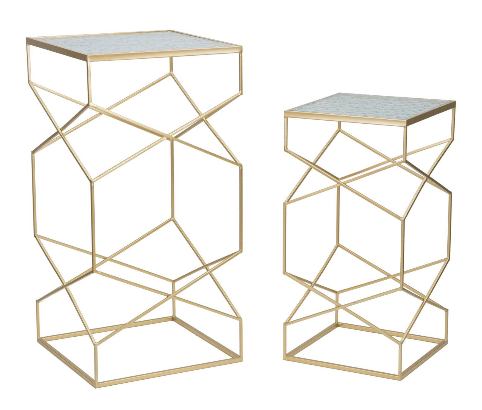 Mauro Ferretti Beistelltische Gold 50x100x50 cm