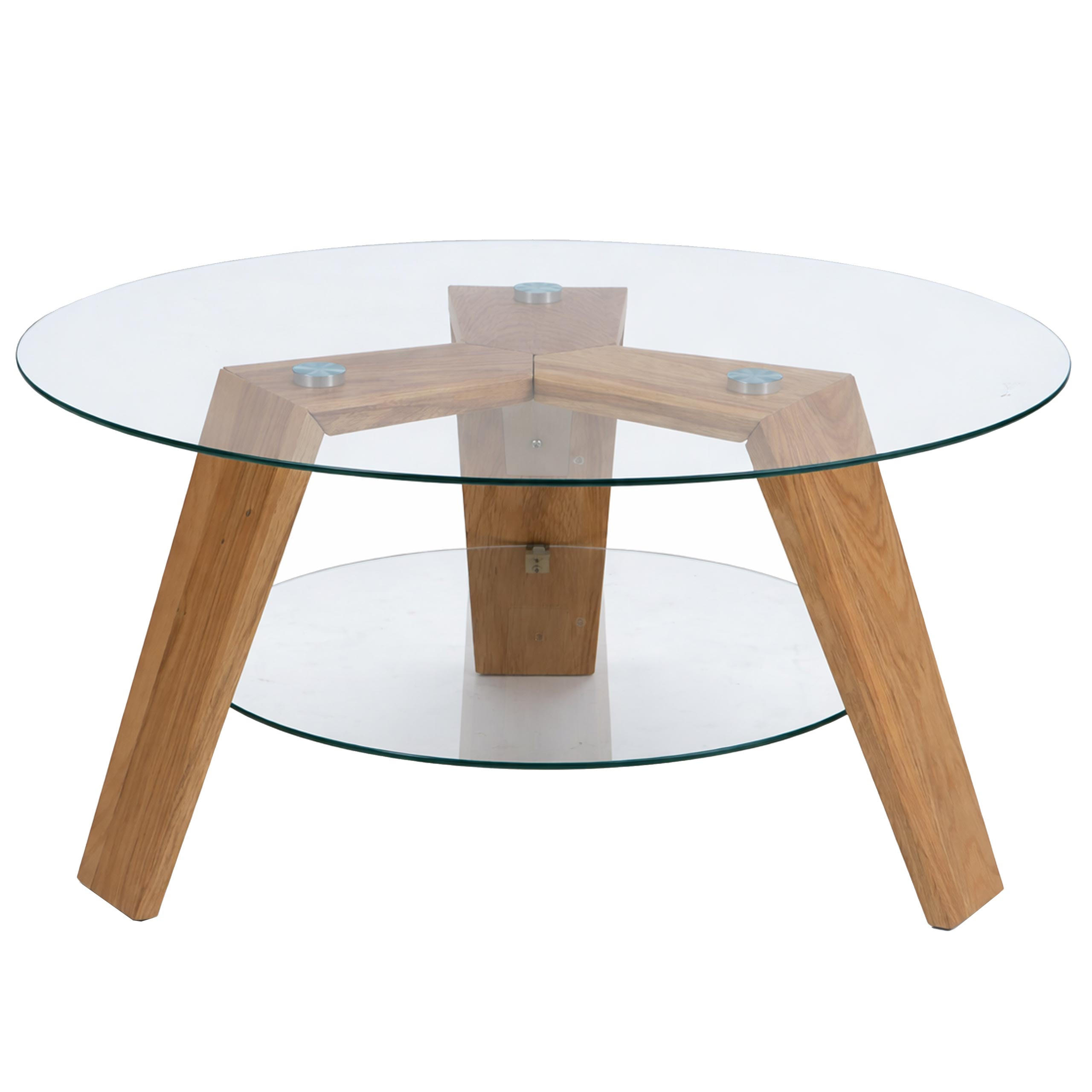 OKROGLA MIZA ZA DNEVNO SOBO Rjava - rjava, les (75/75/40cm) - MCW