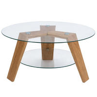 OKROGLA MIZA ZA DNEVNO SOBO Rjava - rjava, les (75/75/40cm) - MCW