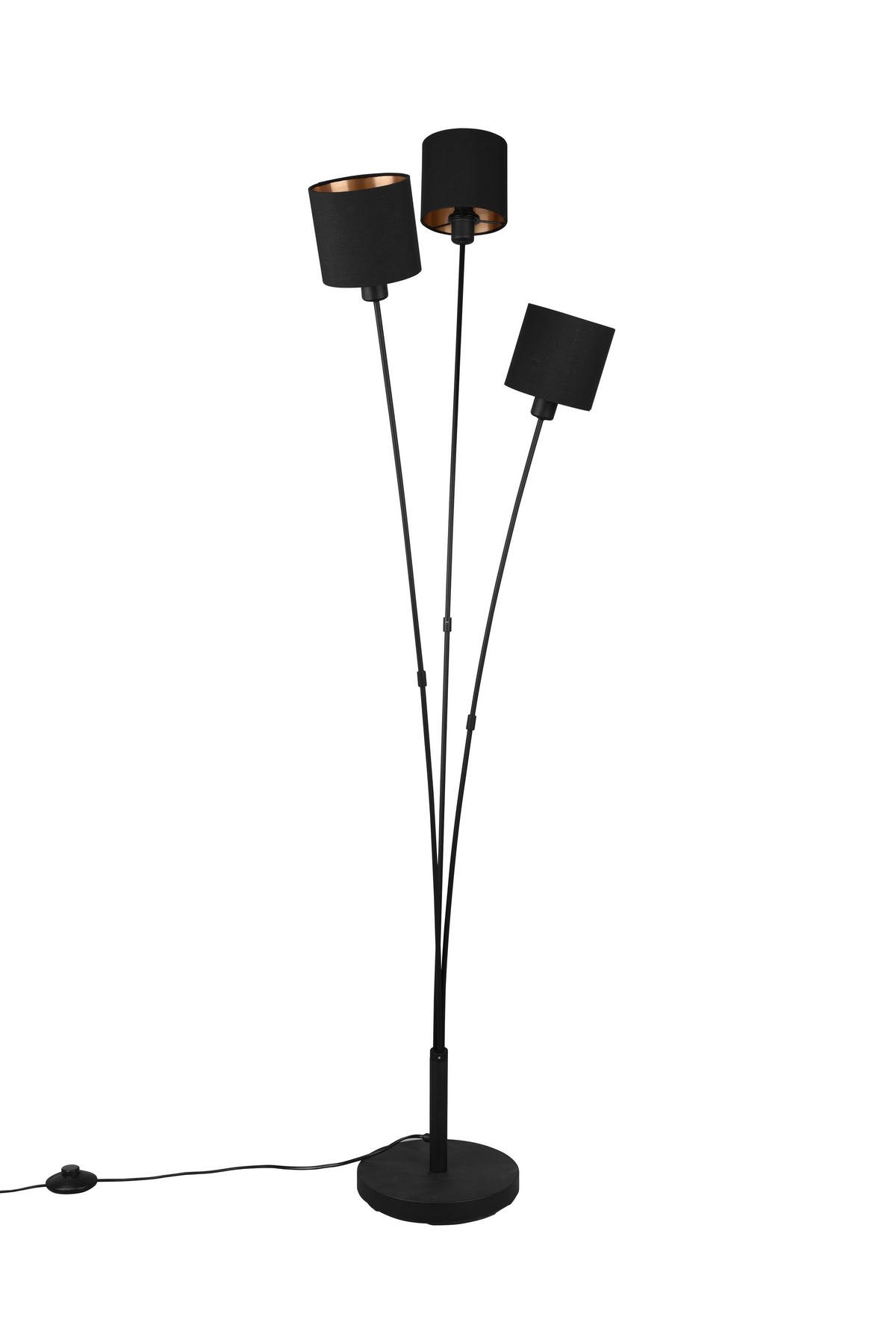 STEHLAMPE TOMMY - Schwarz - 0/0/150 cm - Schwarz, Metall (41/41/150cm) - Trio Leuchten
