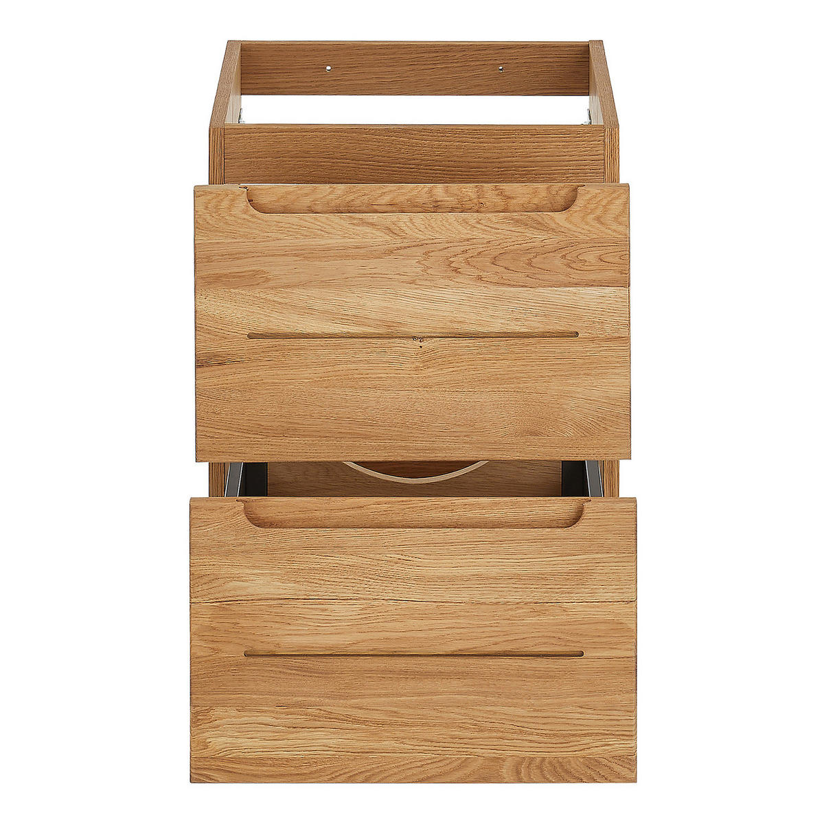 WASCHTISCHUNTERSCHRANK - Eiche teilmassiv - Eichefarben, Holz/Holzwerkstoff (42/54/42cm) - home24