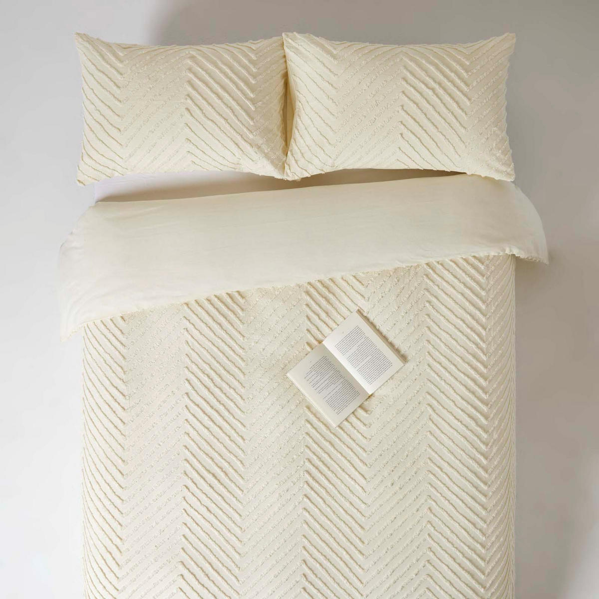 BETTWÄSCHE Perkal getuftet - Weiß, Textil (230/220cm) - Homescapes