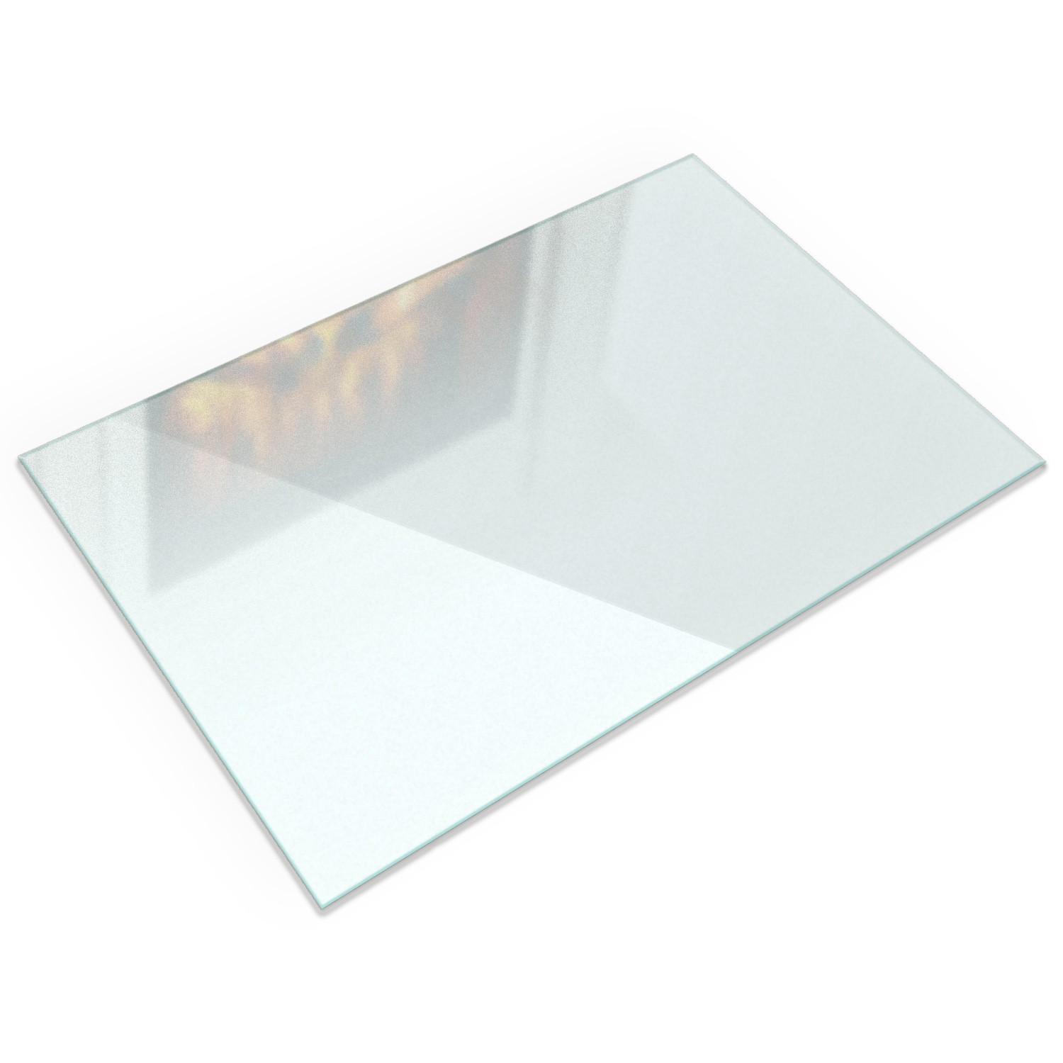 GLASPLATTE für Kaminofen 100x70 cm – Milchglas Optik - Transparent, Glas (100/70/0.4cm) - ArtPrintCave
