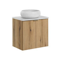 WASCHTISCHKOMBI 60 cm 3Teile - Nova Oak N BM267 in Coast Evoke Oak/Weiß Matt - Eiche Wotan/Weiß, Holz (60/57/40cm)