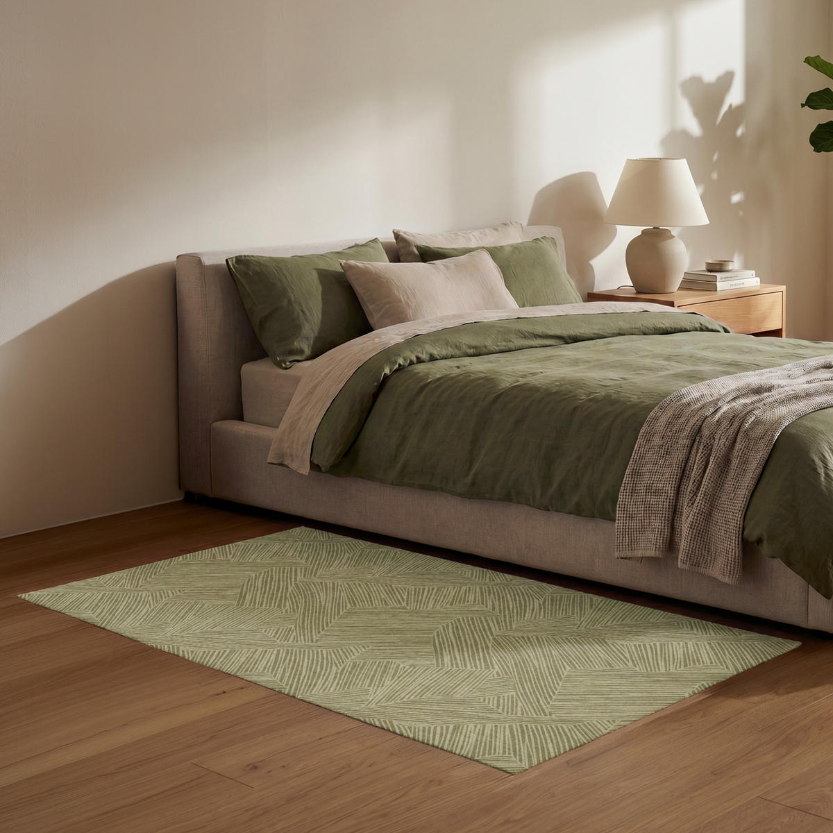 KOBERCE - Abstraktné - Moderné - Zelené - 150x90 cm - olivovozelená, textil/plast (150/0.4cm) - OnlyWow