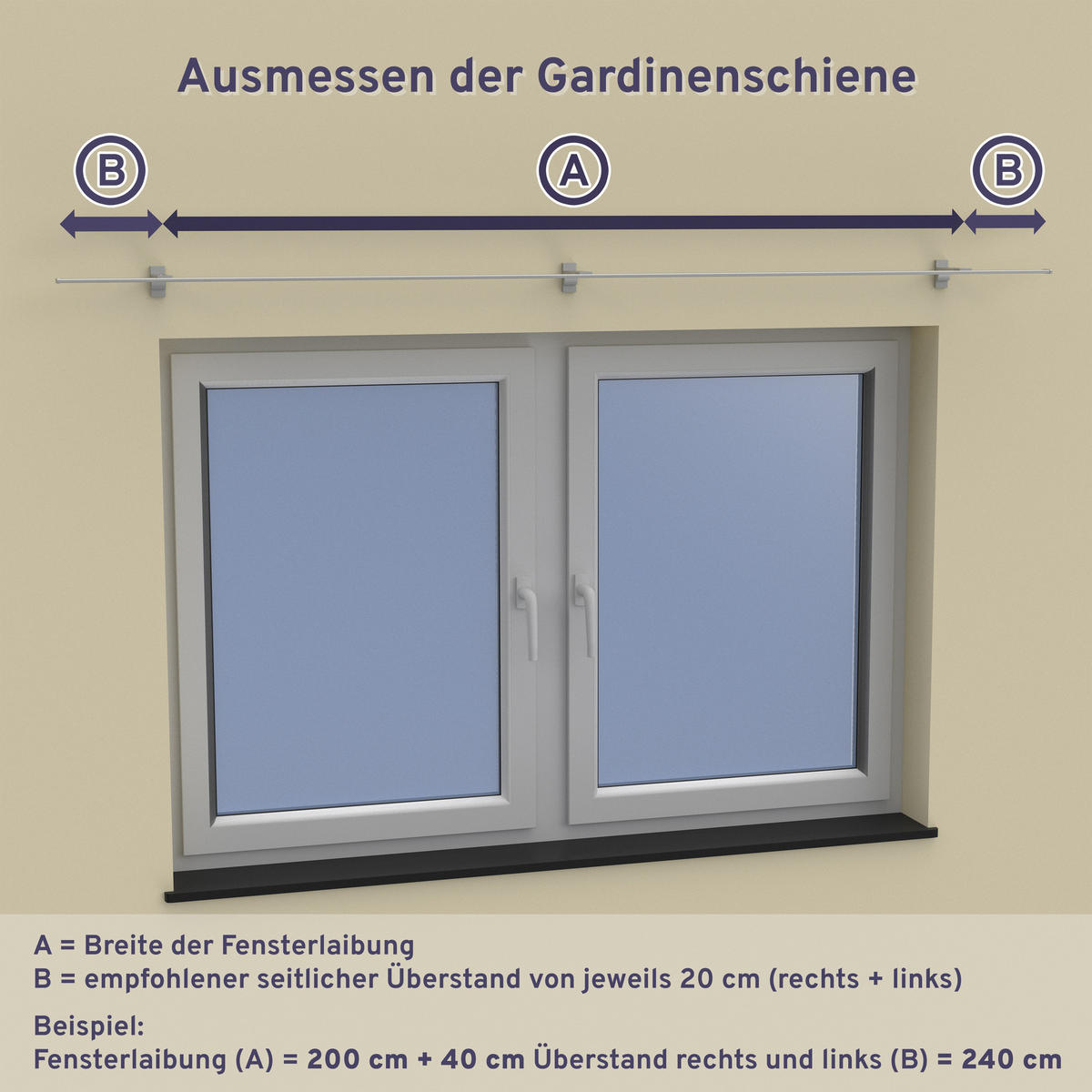 GARDINENSCHIENE / OBJEKTSCHIENE Primax 280 cm (geteilt in 2 x 140 cm), 2-läufig Schwarz - Schwarz, Metall (4.3/0.9/280cm) - INTERDECO