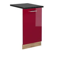 GESCHIRRSPÜLBLENDE R-Line Rot Hochglanz 45 cm , AP Anthrazit - Honigeiche/Bordeaux, Holzwerkstoff (45/81.8/1.6cm) - Vicco