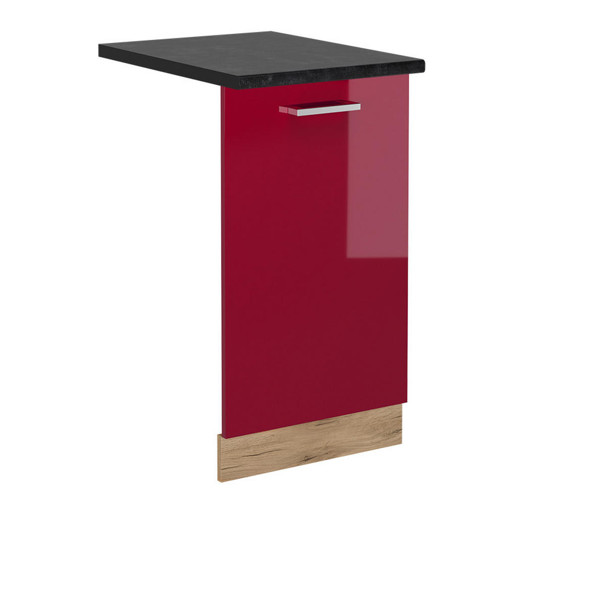 GESCHIRRSPÜLBLENDE R-Line Rot Hochglanz 45 cm , AP Anthrazit - Honigeiche/Bordeaux, Holzwerkstoff (45/81.8/1.6cm) - Vicco