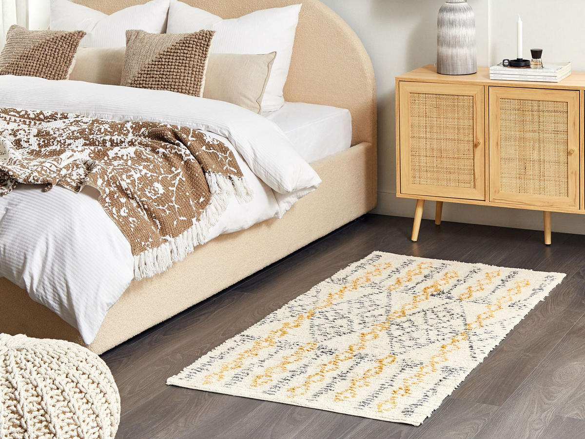 KURZFLOR-TEPPICH Kadapa 150/80 cm - Beige, Textil (80/150cm) - Beliani