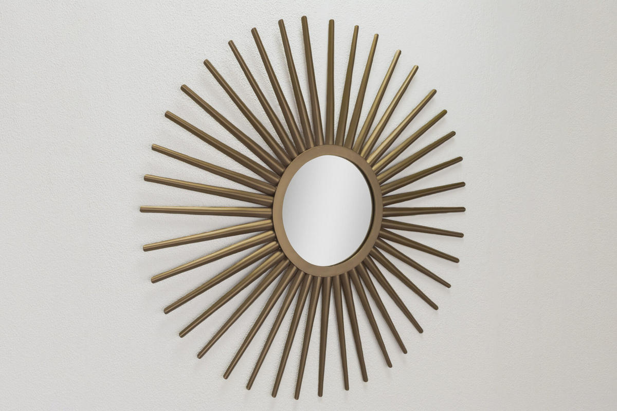 WANDSPIEGEL Gold 92/92 cm - Goldfarben, Metall (7.1/92/3cm) - KUNSTLOFT