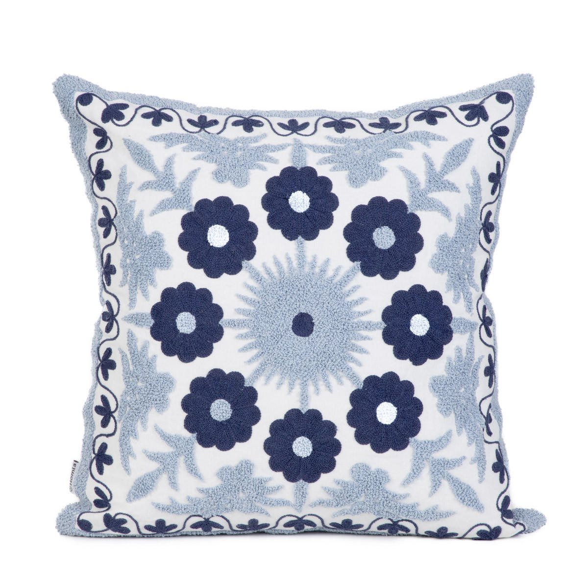 KOPFKISSENBEZUG Ganti dunkelblau 45/45 cm - Dunkelblau, Textil (45/45cm) - Homla