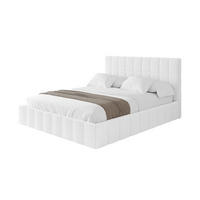 POLSTERBETT mit Bettkasten und Lattenrost, Boxbett ohne Matratze - AMEA 180x200 Weiß - Weiß, Holzwerkstoff/Textil (180/200cm) - ALTDECOR