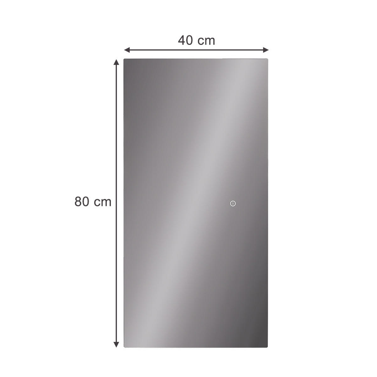 KOUPELNOVÉ ZRCADLO Miral Sklo - čirá, sklo (80/2.8/40cm) - Vicco