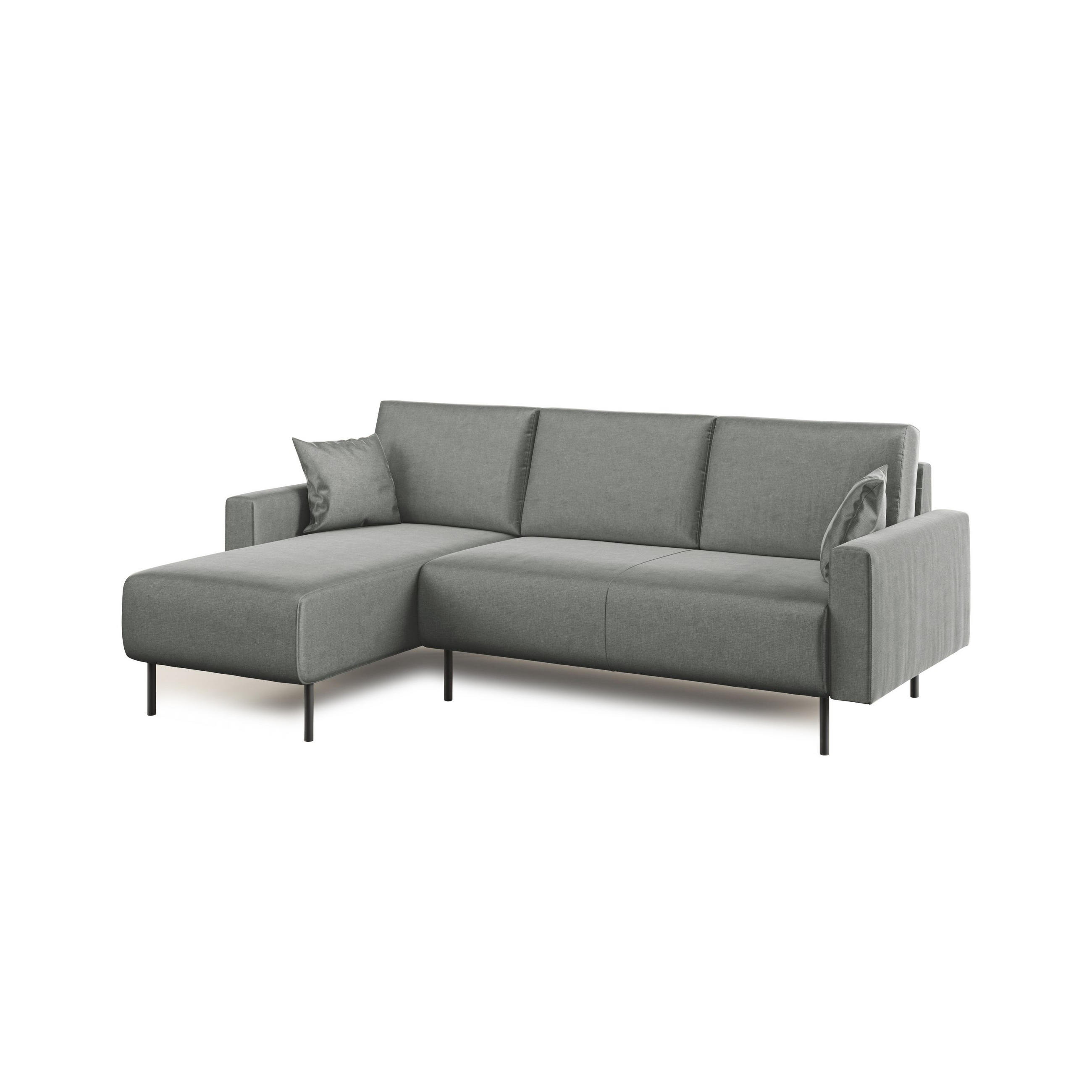 ECKSOFA Arthur - Hellgrau, Textil (224/91cm) - Divani.store