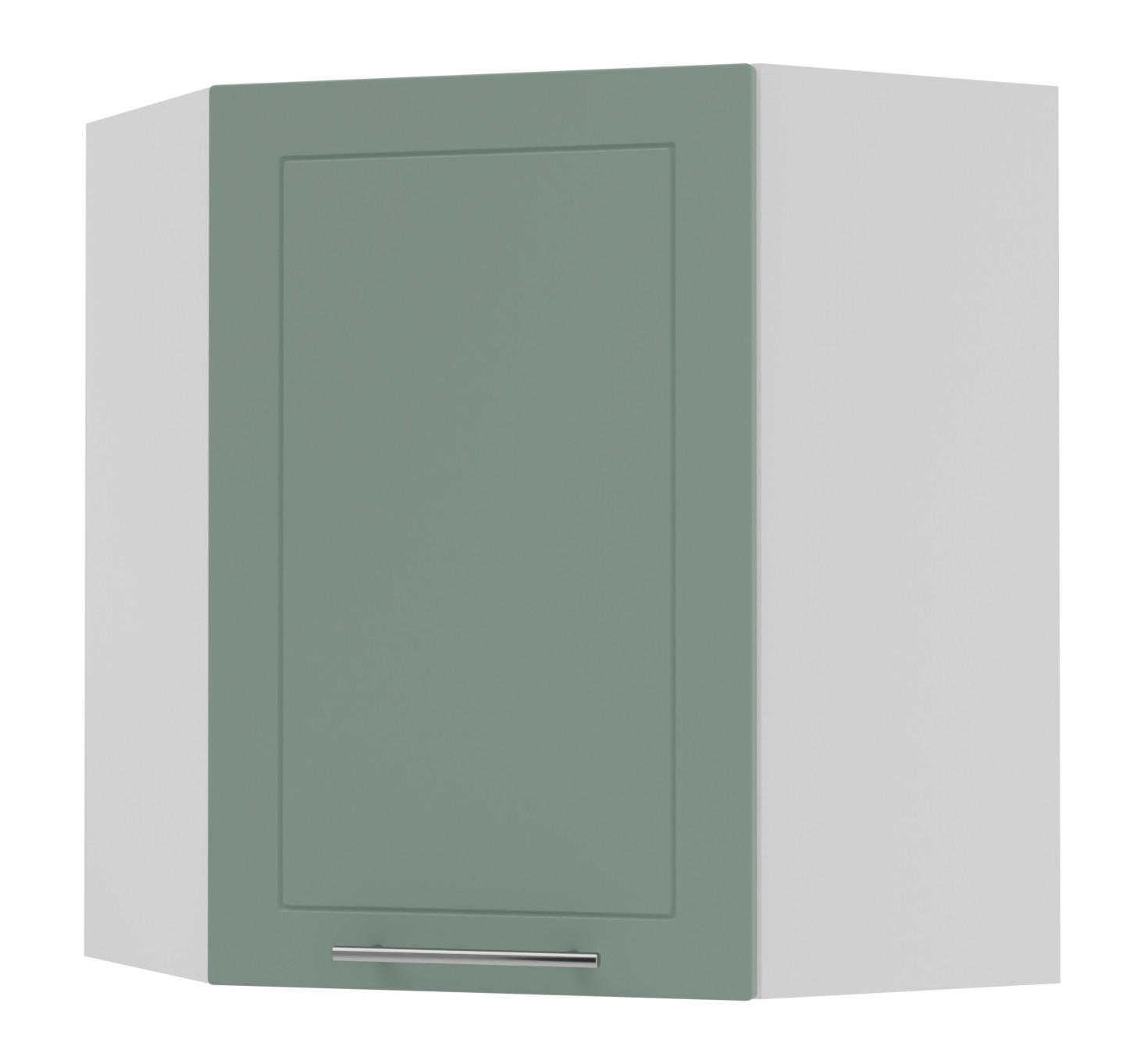 KÜCHENHÄNGESCHRANK Kvantum W10/60 Mint Matt / Weiß Matt 60 / 60 / 72cm - Weiß/Mintgrün, Holz/Holzwerkstoff (60/72/60cm) - Feldmann-Wohnen