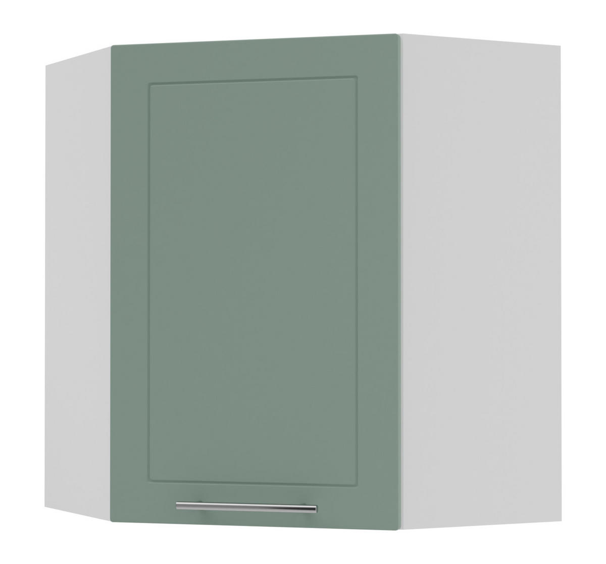 KÜCHENHÄNGESCHRANK Kvantum W10/60 Mint Matt / Weiß Matt 60 / 60 / 72cm - Weiß/Mintgrün, Holz/Holzwerkstoff (60/72/60cm) - Feldmann-Wohnen