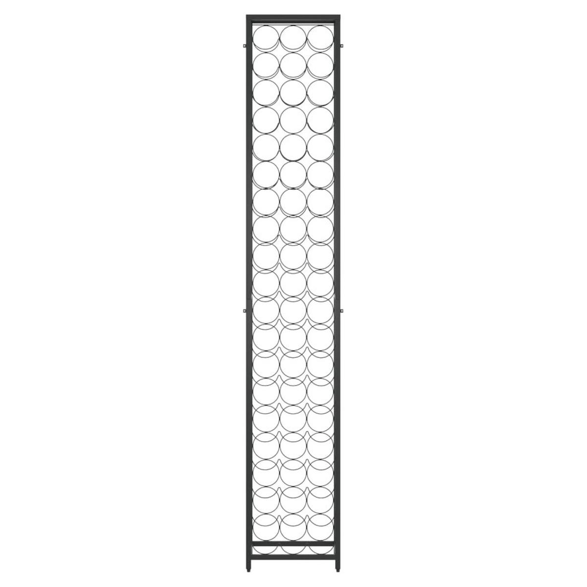 WEINREGAL Schwarz Eisen - Schwarz, Metall (18/200/34cm) - vidaXL