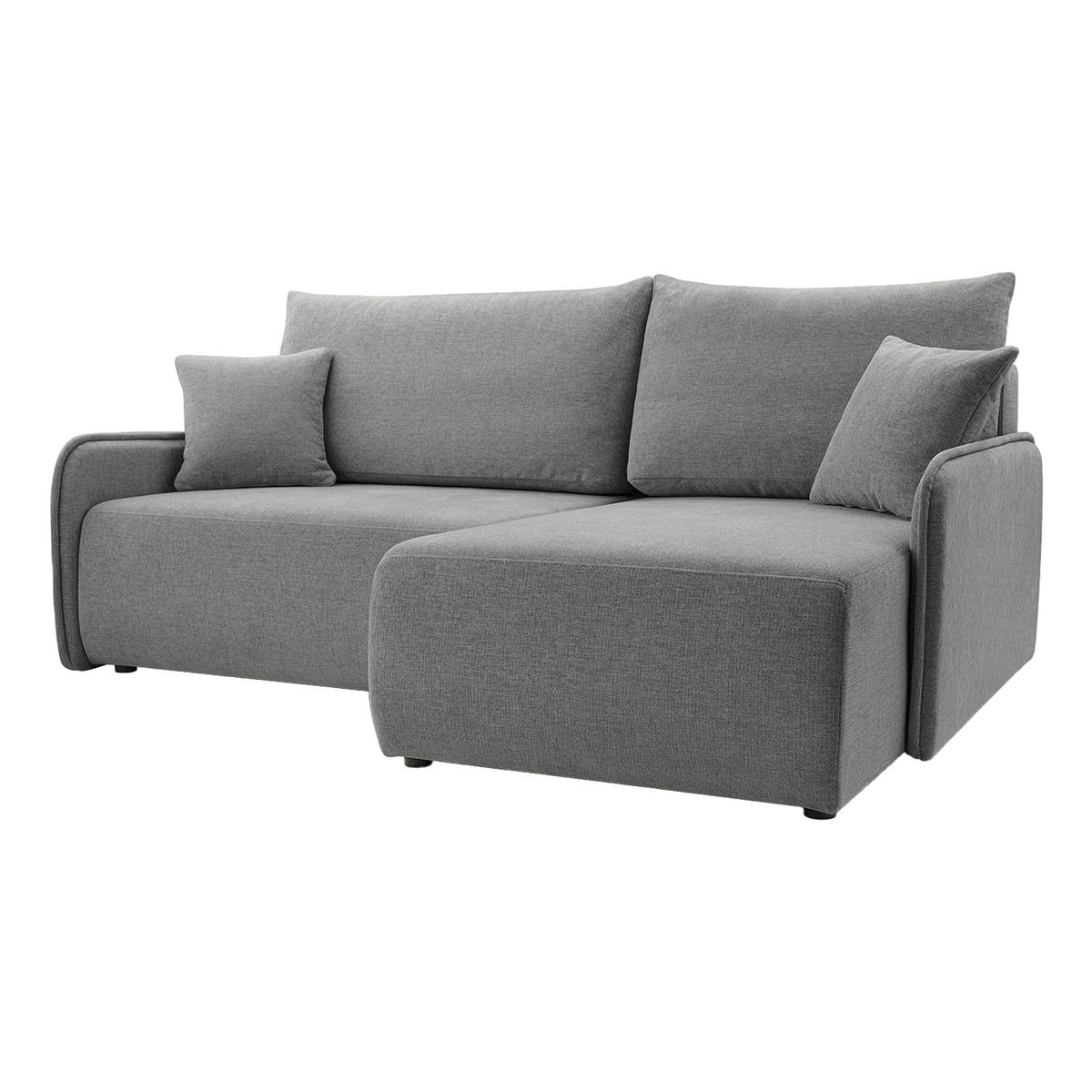 ECKSOFA BLIKO mit Schlaffunktion, Grau - Grau, Textil (198/150cm) - Fedve