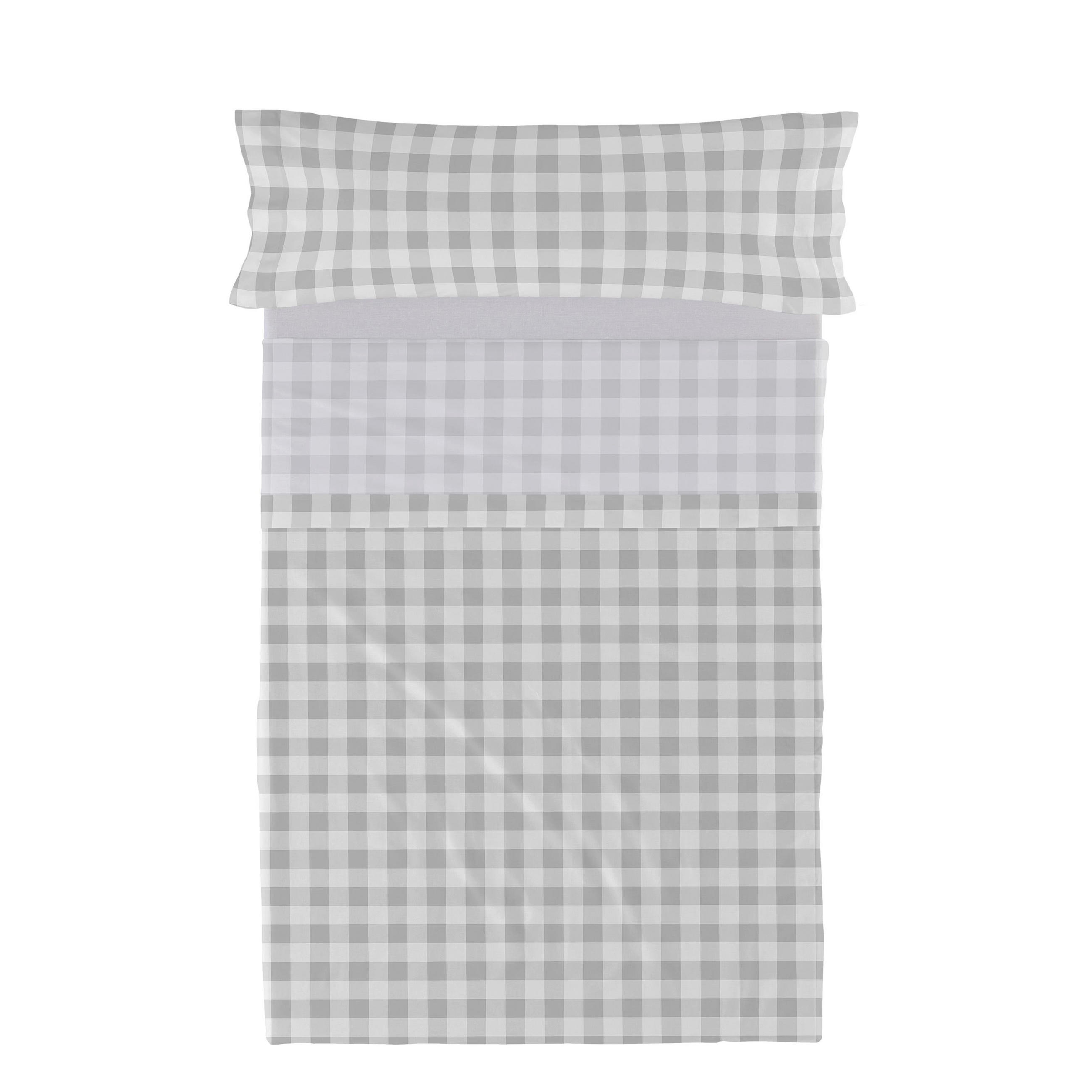 BETTWÄSCHE 2er-Set teiliges vichy 160x270 cm grau - Grau, Textil (160/270cm) - Happy Friday